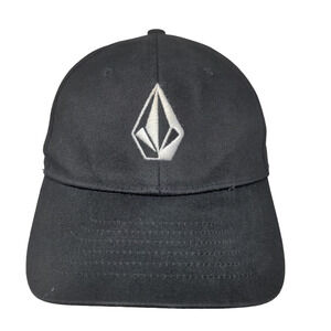 Volcom Men's Fitted Hat Black Size L/XL Embroidered Logo Cotton Blend